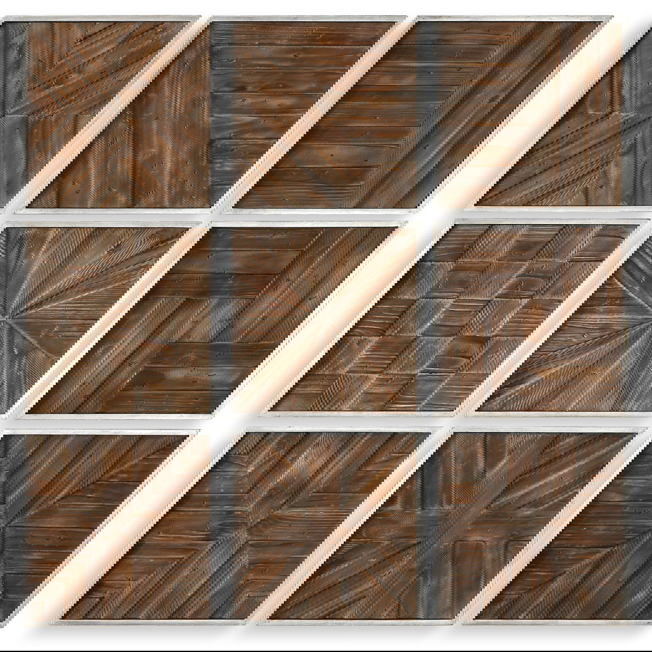 Bryndle Rustic Wooden Squares S/9 large image 