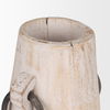 Monique Small Light Brown with Handles Wood Pot, Decorative Jar by Mercana, 5" length x 5" width x 7" height thumbnail 6