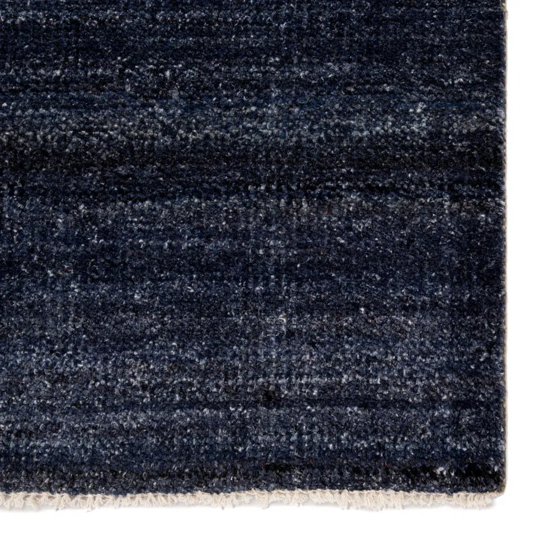 Jaipur Living Origin Hand-Knotted Solid Dark Blue Area Rug (10'X14') large image 