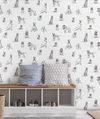 Dog's Life Silver & Gold Peel & Stick Wallpaper thumbnail 2