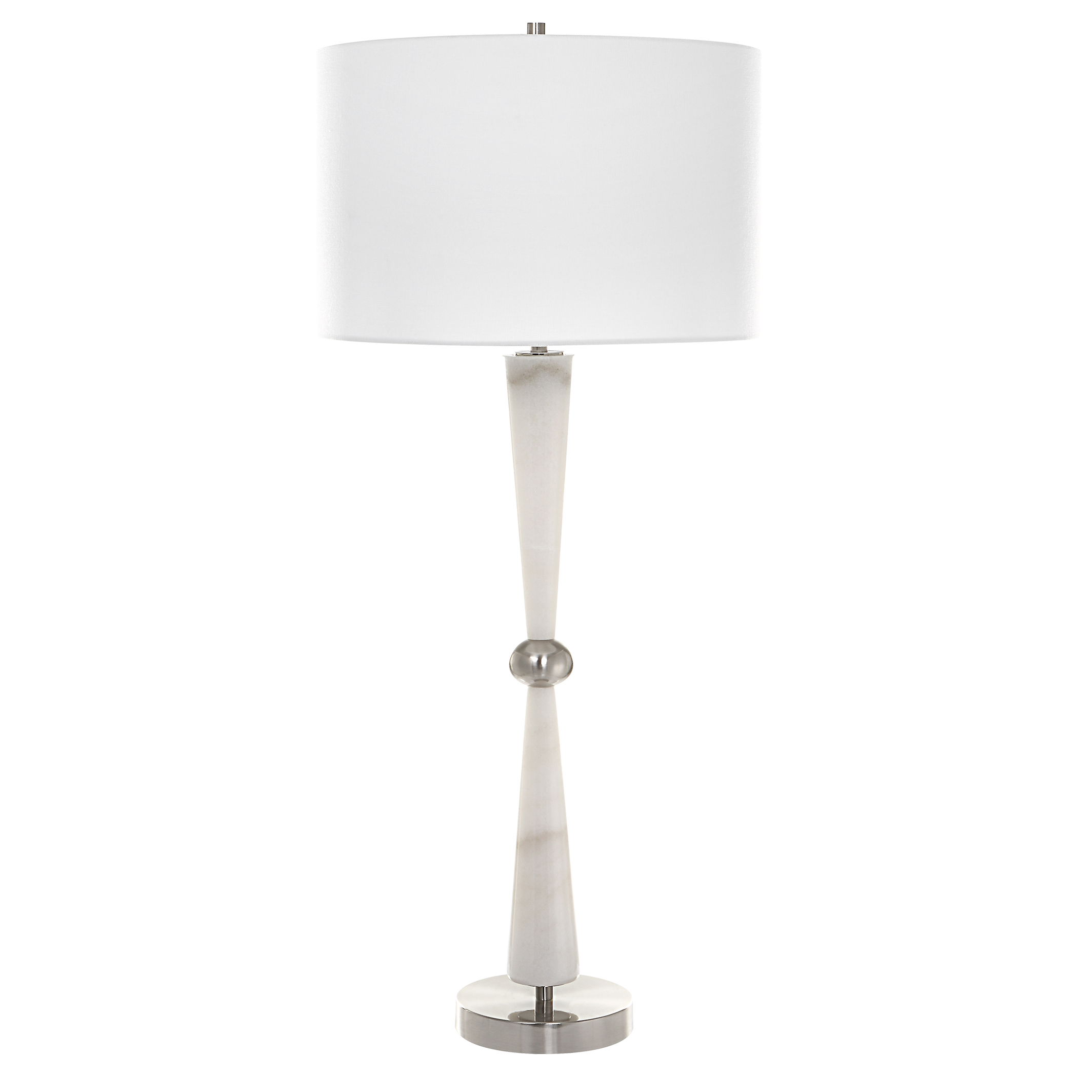 Hourglass White Table Lamp large image 