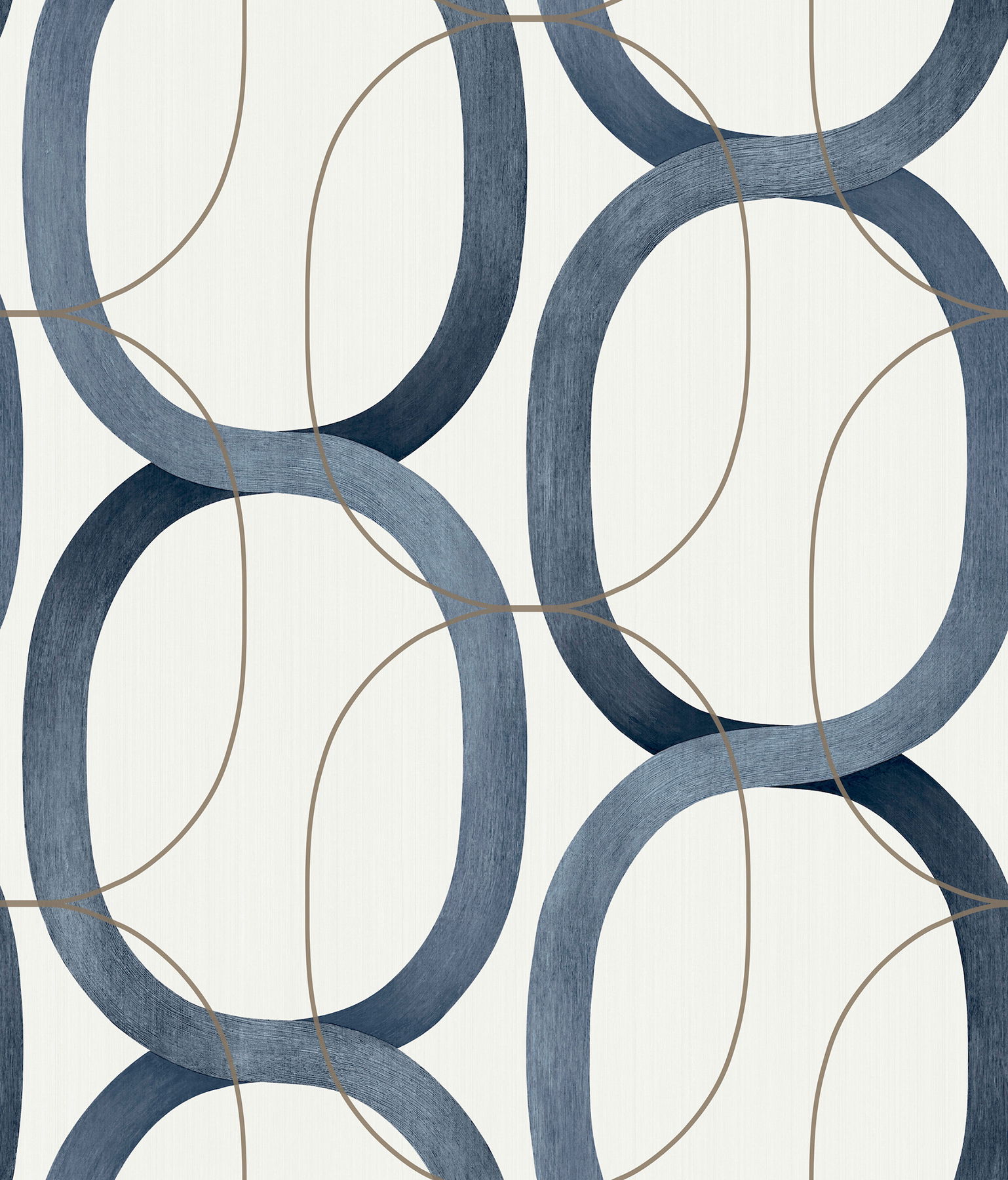 Interlock Navy Peel & Stick Wallpaper large image 