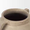 Tully Textured Matte Brown with Matte Black Short Ceramic Floor Vase thumbnail 7