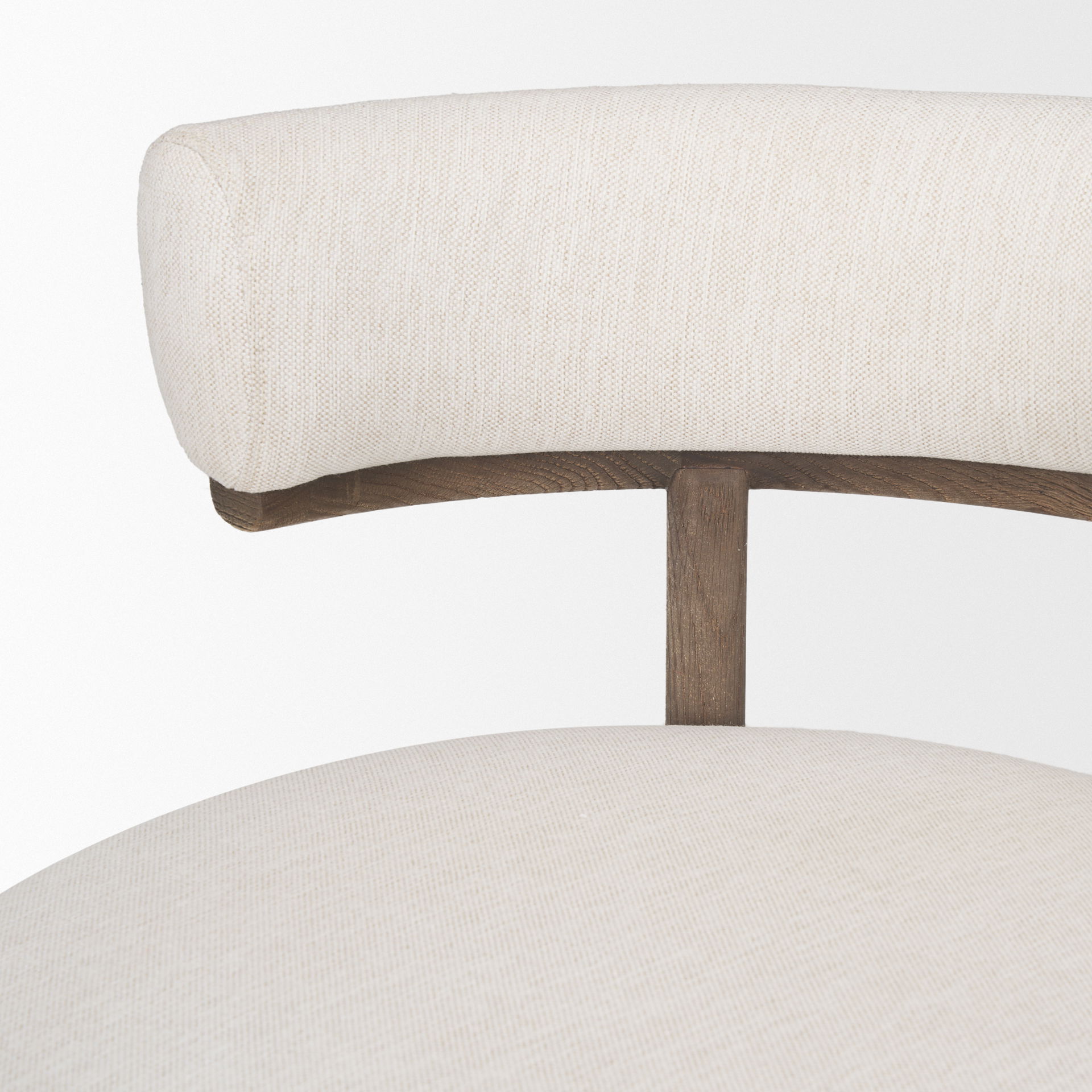 Souvik Dark Brown Wood with Oatmeal Fabric Accent Chair large image 