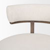 Souvik Dark Brown Wood with Oatmeal Fabric Accent Chair thumbnail 10