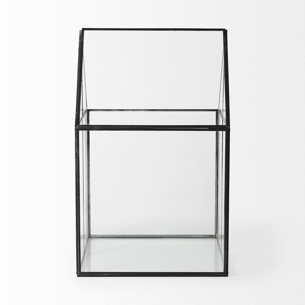 Sikes (Large) 10L x 10W x 16H Hut Terrarium with Glass Base, Boxe by Mercana, 10.04" length x 10.04" width x 16.14" height View 4
