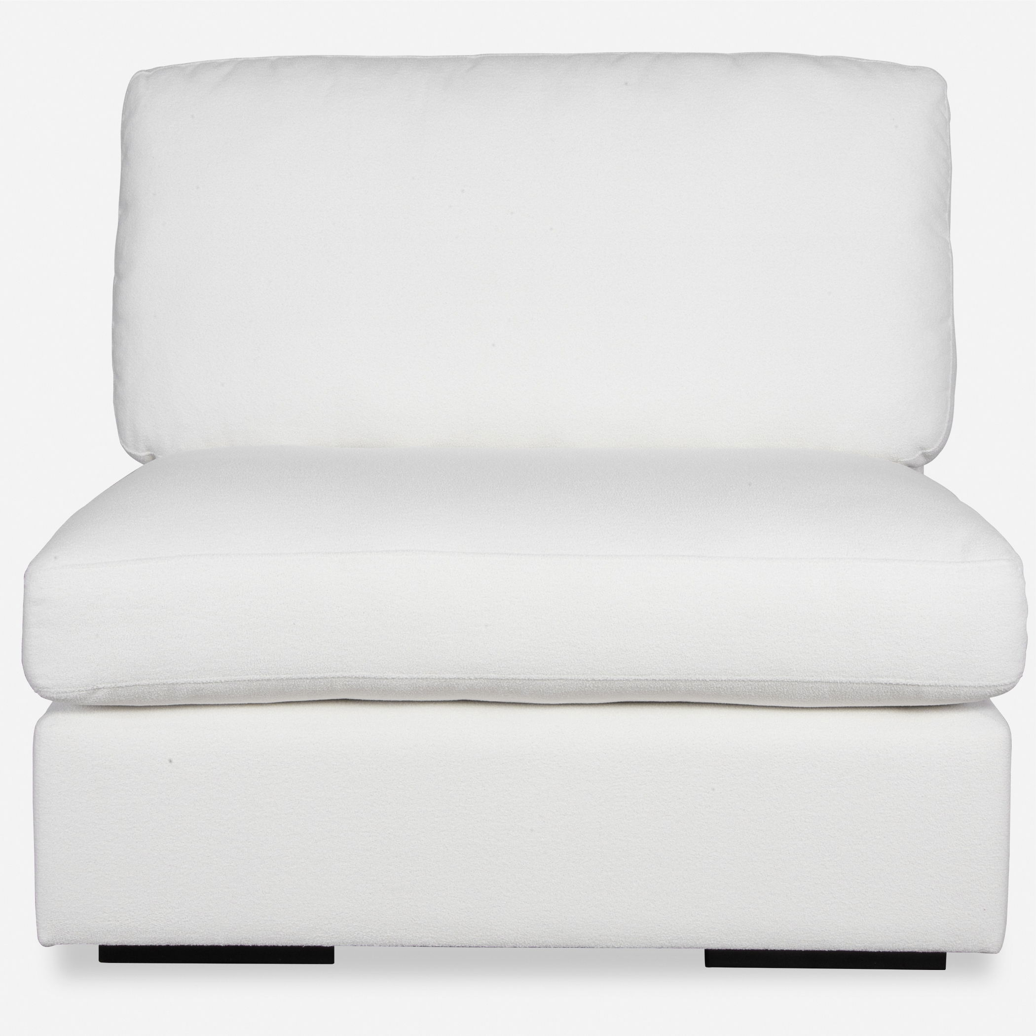 Refuge Armless Arctic White Sofa, Furniture by Uttermost, 40" width x 30" height x 37.5" depth View 1