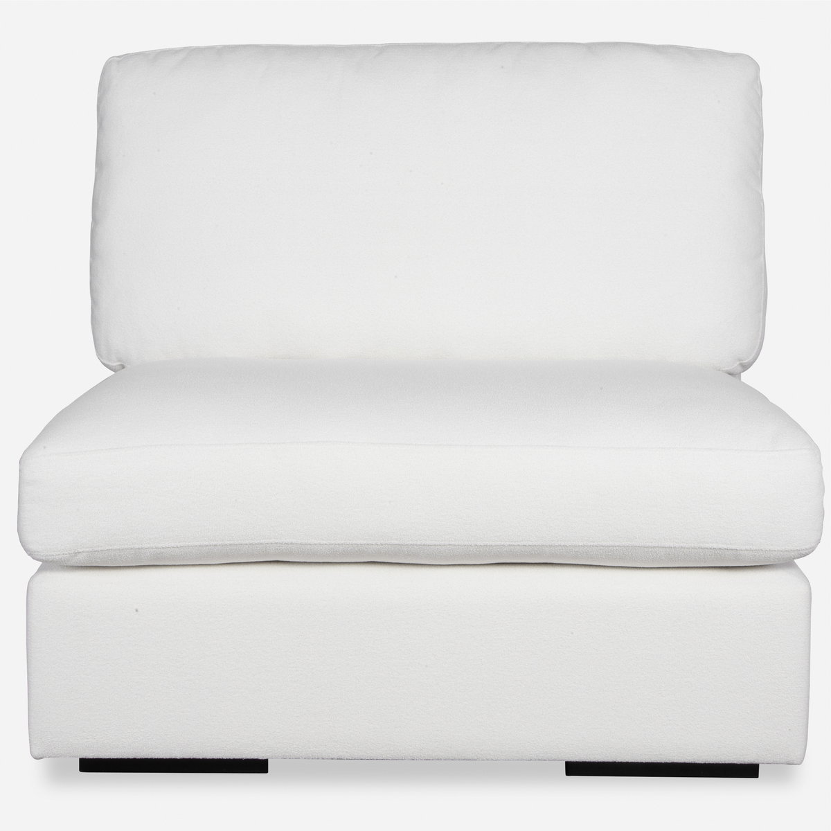 Refuge Armless Arctic White Sofa, Furniture by Uttermost, 40" width x 30" height x 37.5" depth View 1