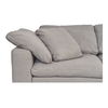 Terra Modular Sofa Light Grey, Sectional Sofa by Moe's Home, 114" width x 32" height x 38" depth thumbnail 5