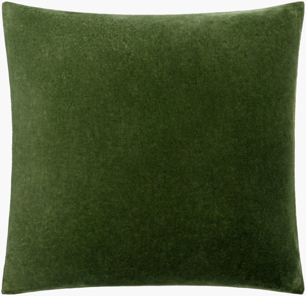 Cotton Velvet Accent Pillow Poly, Decorative Pillow by Surya, 18" length x 18" width
