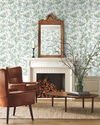 Cornflower White & Green Wallpaper, by York Wall, 27' length x 2'3" width x 0.02" depth thumbnail 2