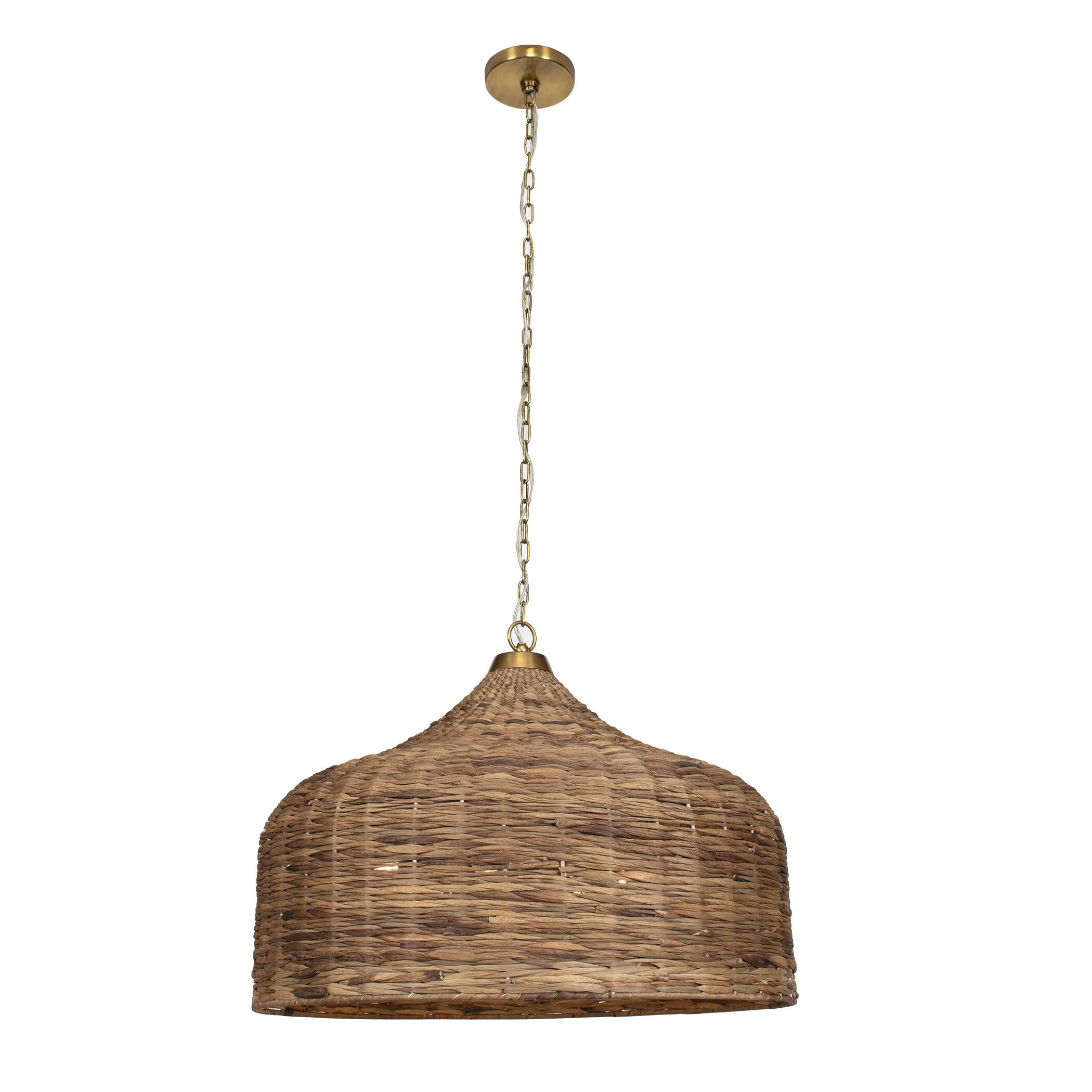 Tauranga Seagrass 5 Light Pendant large image 