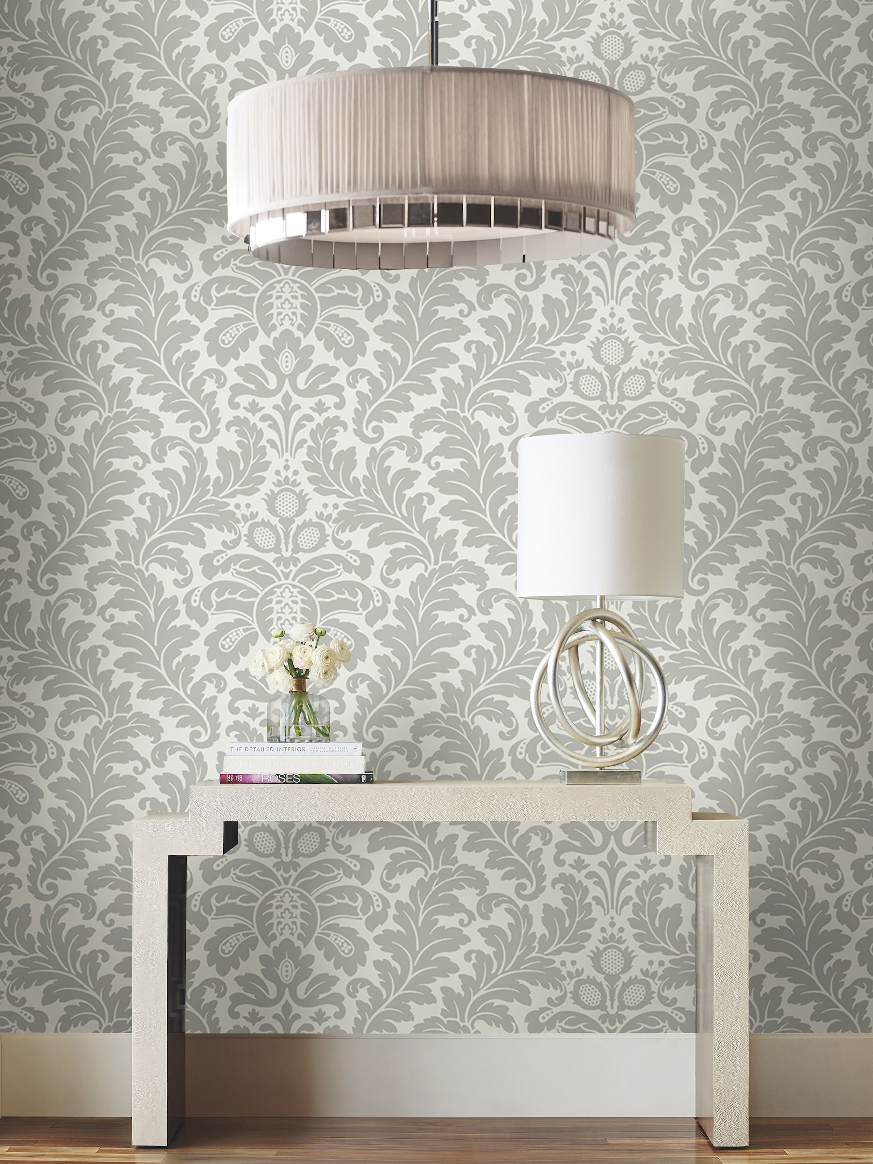 Modern Romance Grey Wallpaper large image 