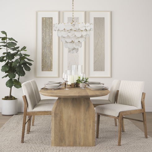 Monroe Brushed Gold Metal with Resin Shade 6-Light Chandelier