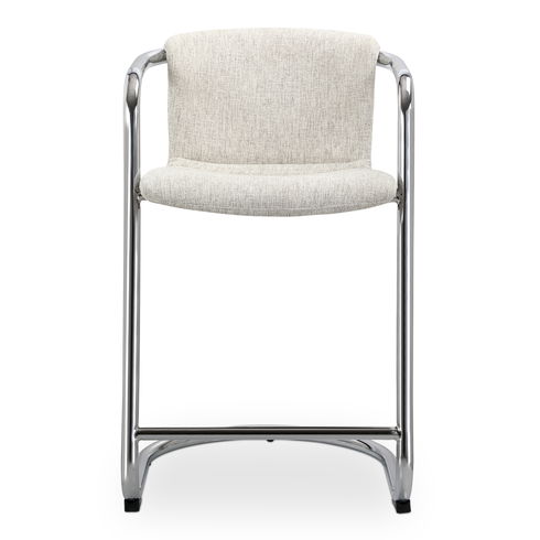 Freeman Chrome Frame Counter Stool Blended Cream - Set Of Two