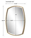 Varenna Aged Gold Vanity Mirror, by Uttermost, 2'3.12" width x 3'2.12" height x 1.87" depth thumbnail 3