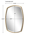 Varenna Aged Gold Vanity Mirror, by Uttermost, 2'3.12" width x 3'2.12" height x 1.87" depth thumbnail 3