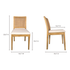 Orville Dining Chair Natural - Set Of Two, by Moe's Home, 18.5" width x 33" height x 16.5" depth thumbnail 11