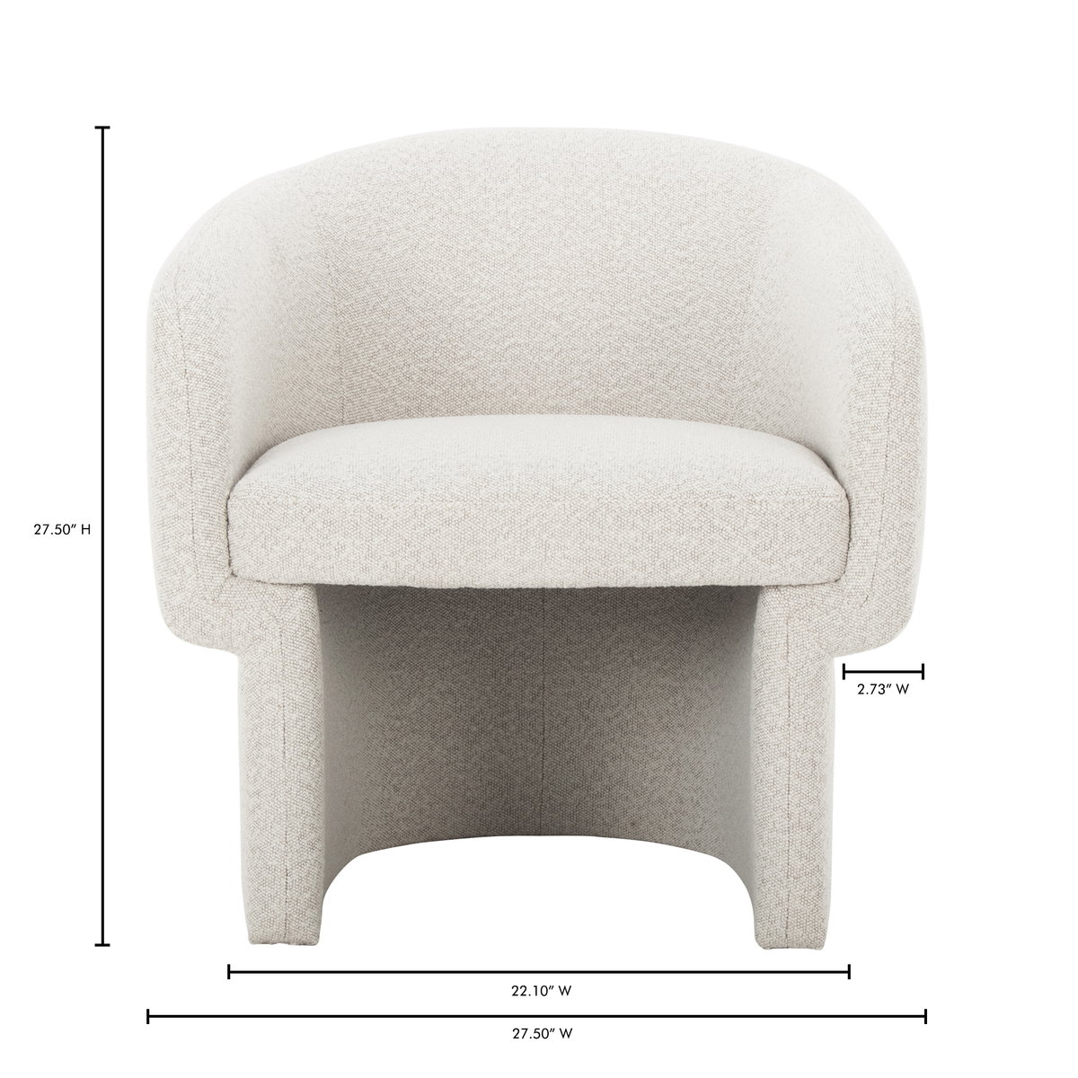 Franco Chair Oyster, Accent Chair by Moe's Home, 27.5" width x 27.5" height x 28" depth View 10