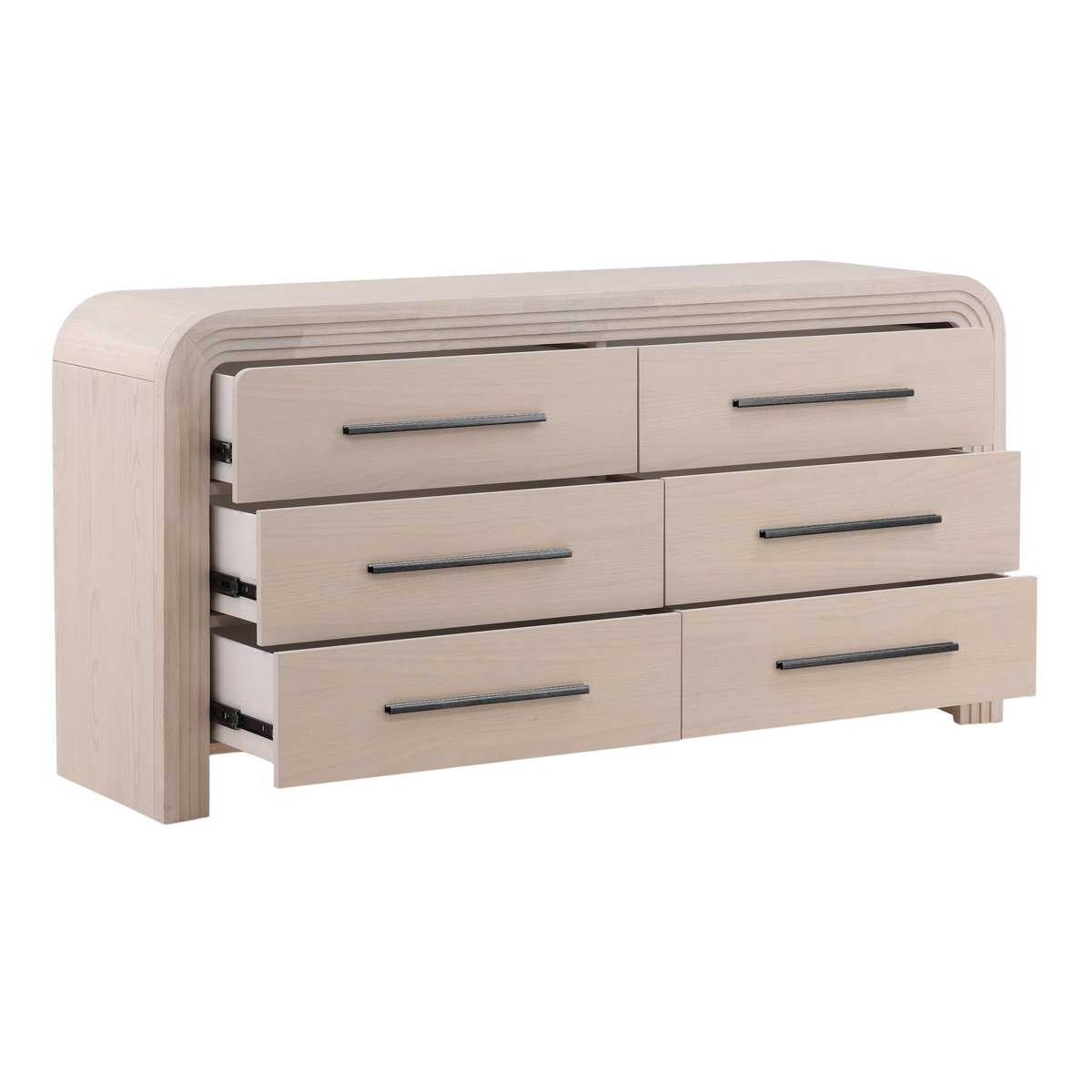Portland Dresser Bleach Natural, by Dovetail, 68.31" width x 34.12" height x 18.18" depth View 5
