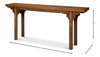 Equestrian Console Table, by Sarreid, 1'3" length x 6'4" width x 2'8" height thumbnail 13