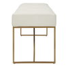 Swale Ivory Leather Bench, Benche by Uttermost, 53" width x 19" height x 16" depth thumbnail 6