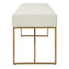 Swale Ivory Leather Bench, Furniture by Uttermost, 53" width x 19" height x 16" depth thumbnail 6