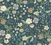 Strawberry Fields Blue & Green Wallpaper thumbnail 0