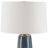 Submerged Deep Blue Table Lamp, by Uttermost, 1'4" width x 2'2.25" height x 1'4" depth thumbnail 6