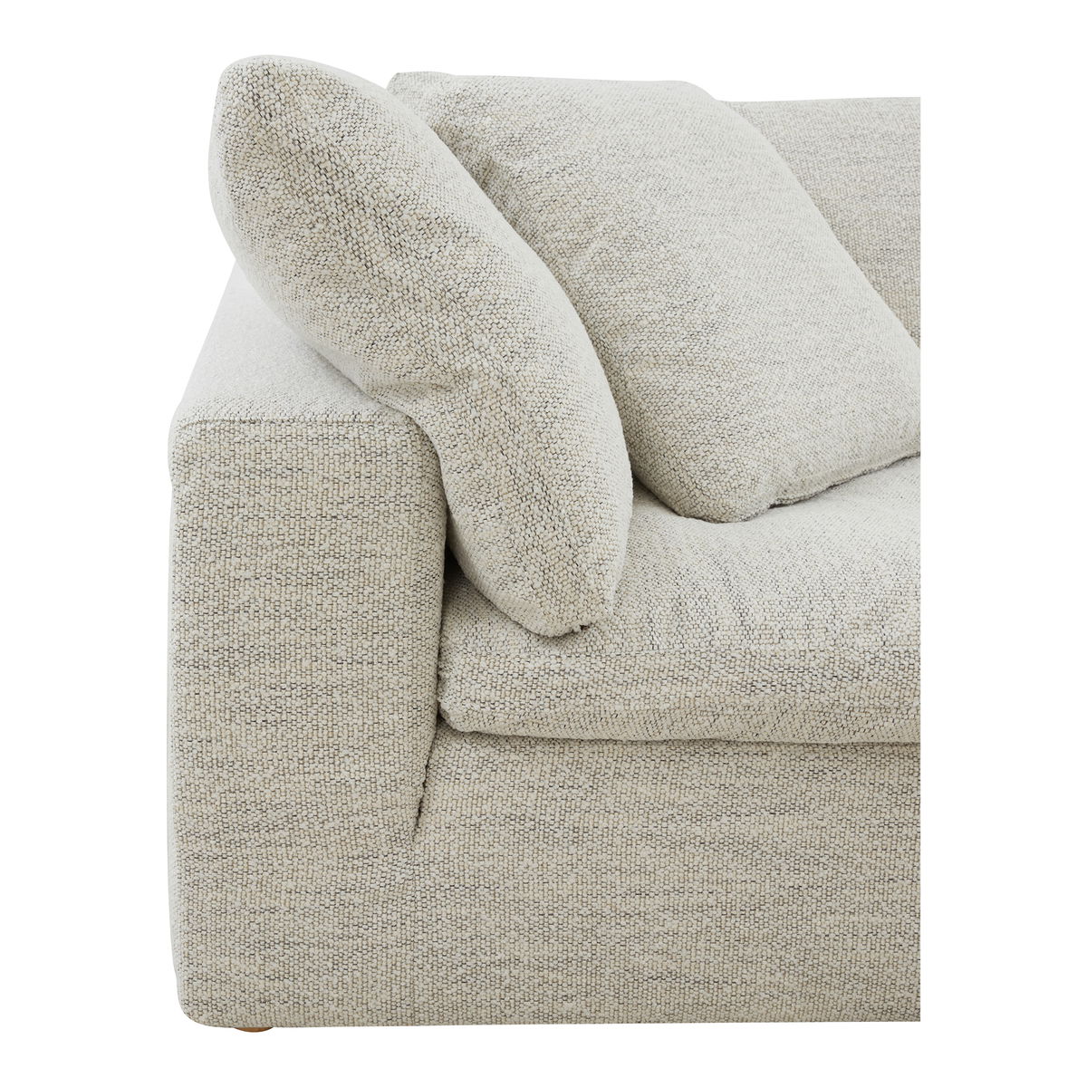 Clay Lounge Modular Sectional Coastside Sand, Sectional Sofa by Moe's Home, 133.5" width x 32" height x 89" depth View 6