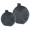 Viewpoint Aged Black Vases Set/2, Decorative by Uttermost, 13.5" width x 15.5" height x 4.5" depth thumbnail 1