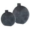Viewpoint Aged Black Vases Set/2, by Uttermost, 13.5" width x 15.5" height x 4.5" depth thumbnail 1