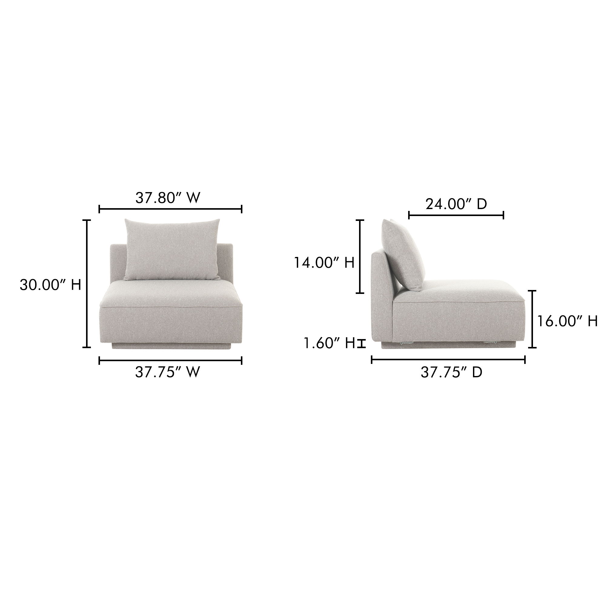 Rosello Slipper Chair Light Grey large image 