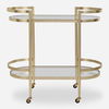 Isabelle Gold Bar Cart, Furniture by Uttermost, 33.5" width x 32" height x 17.75" depth thumbnail 1
