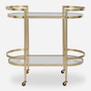 Isabelle Gold Bar Cart, by Uttermost, 2'9.5" width x 2'8" height x 1'5.75" depth thumbnail 1