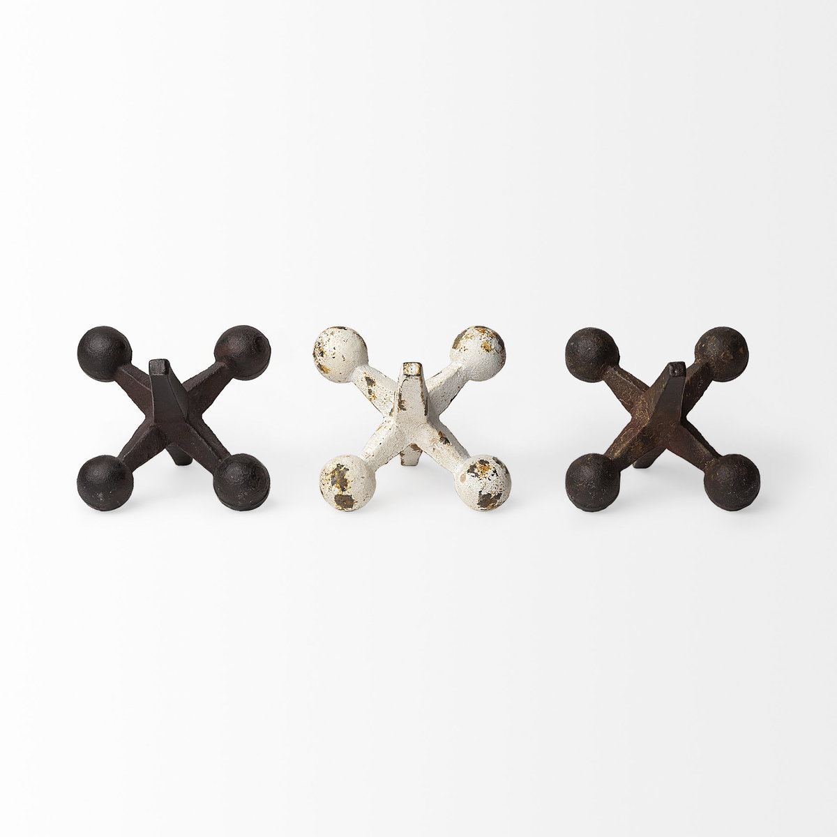 Jax Set of 3 8L x 7W Cast Iron Metal Jacks, Decorative Object by Mercana, 8" length x 7" width x 7" height View 3