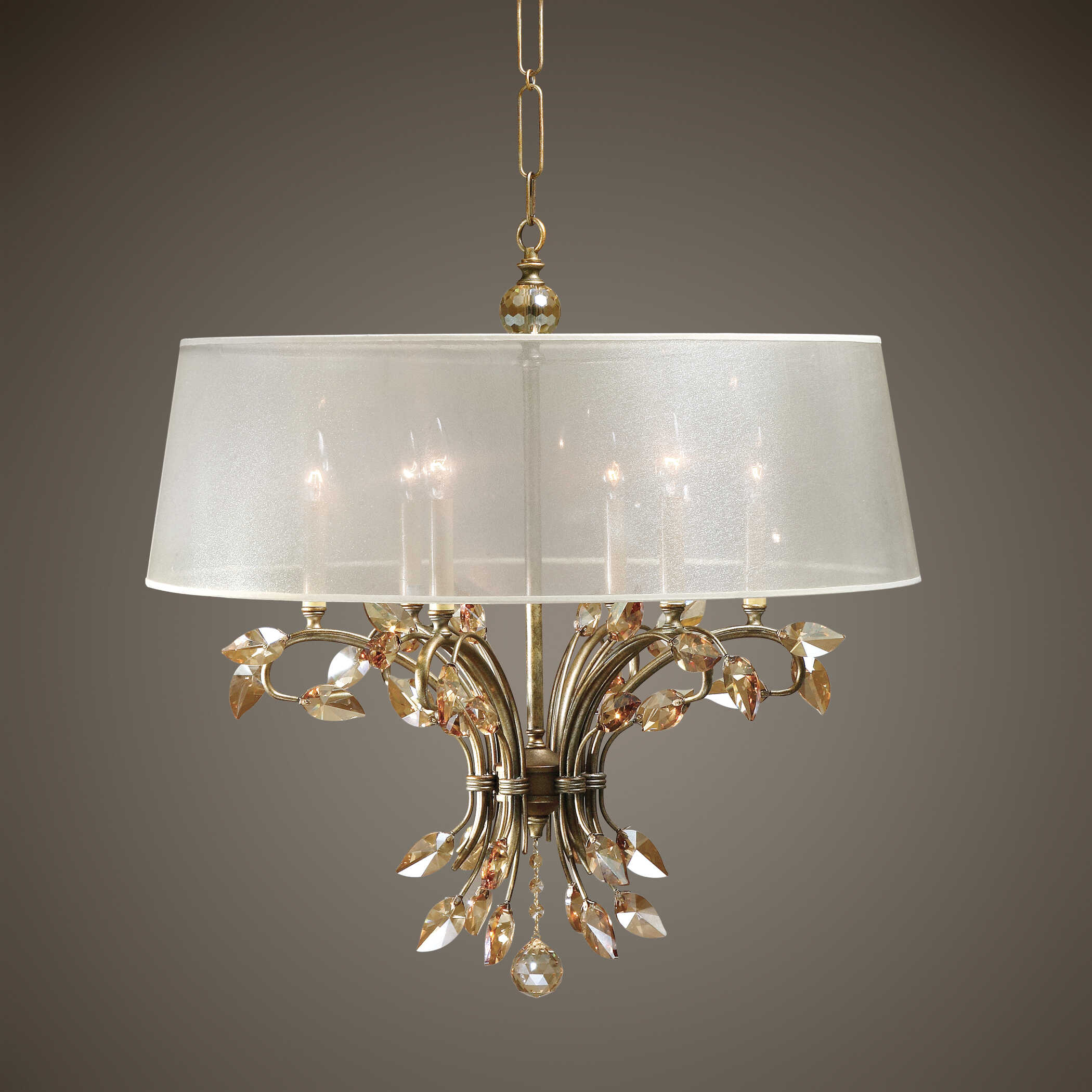 Alenya 6 Light Shade Chandelier, Ceiling Light by Uttermost, 29.12" width x 29.37" height x 29.12" diameter x 29.12" depth View 2