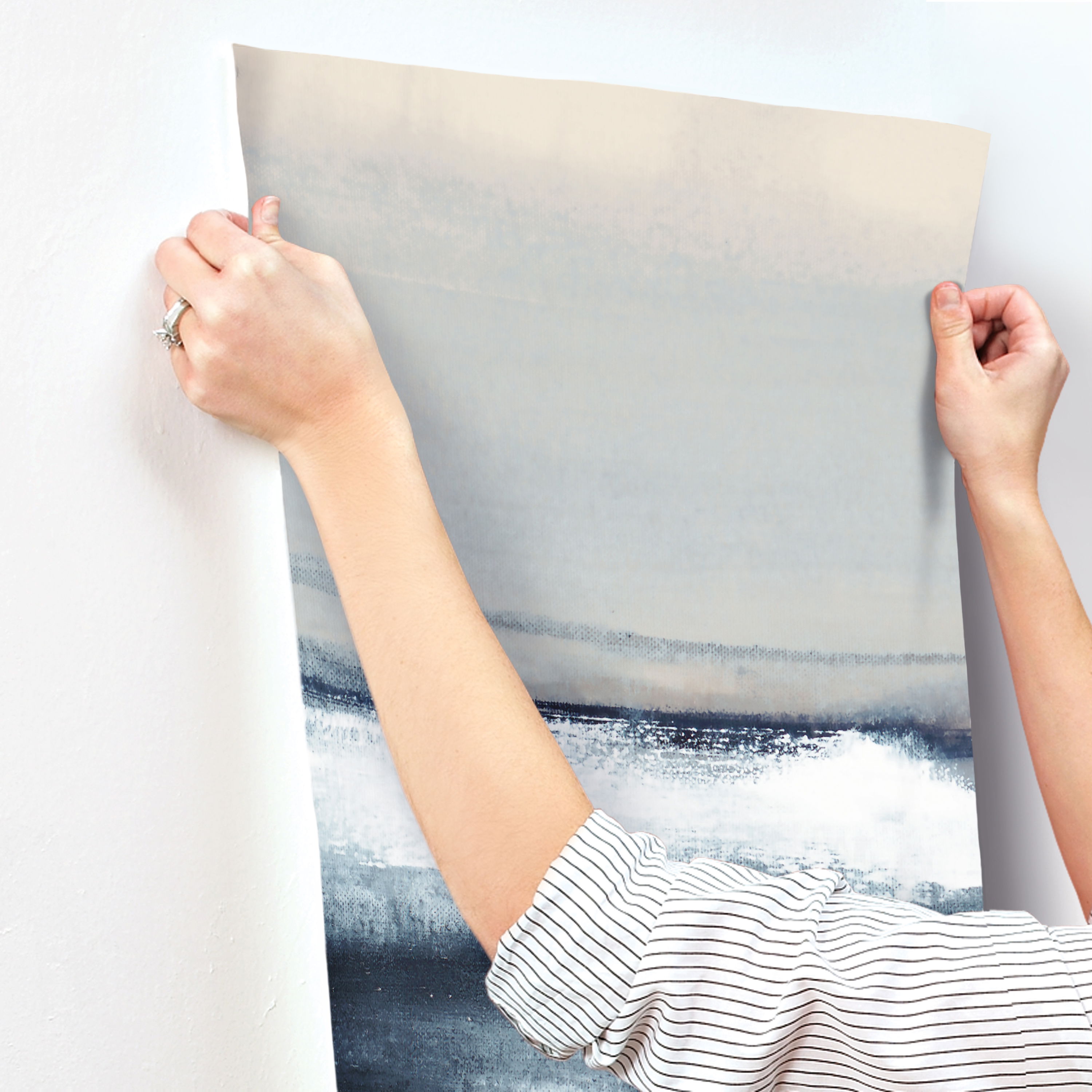 Grounded Navy Wall Mural large image 
