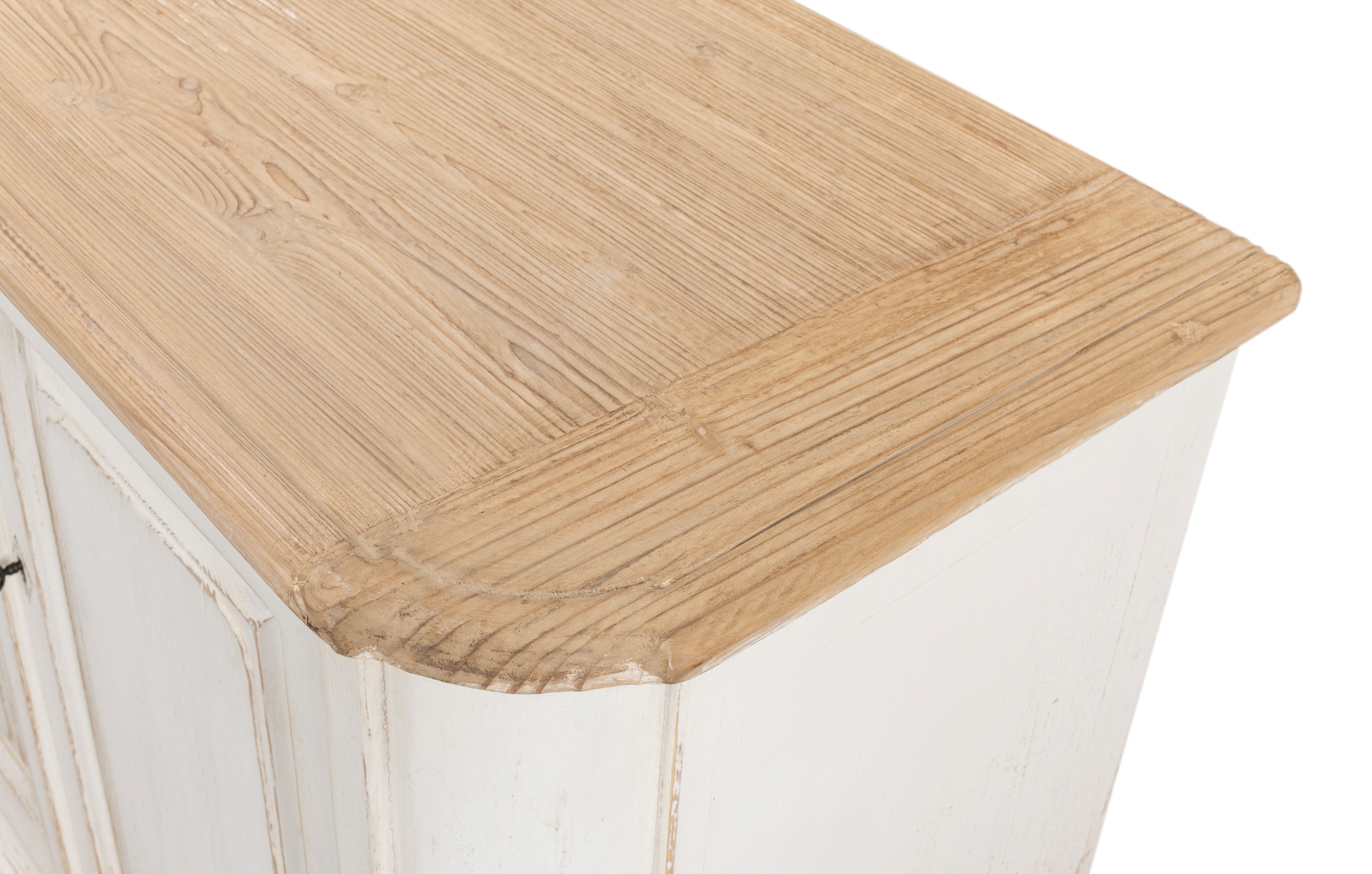 Antique Whitewash Sideboard, 6 Door large image 