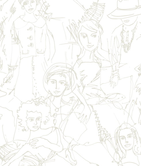 Vogue Sketches Taupe Peel & Stick Wallpaper