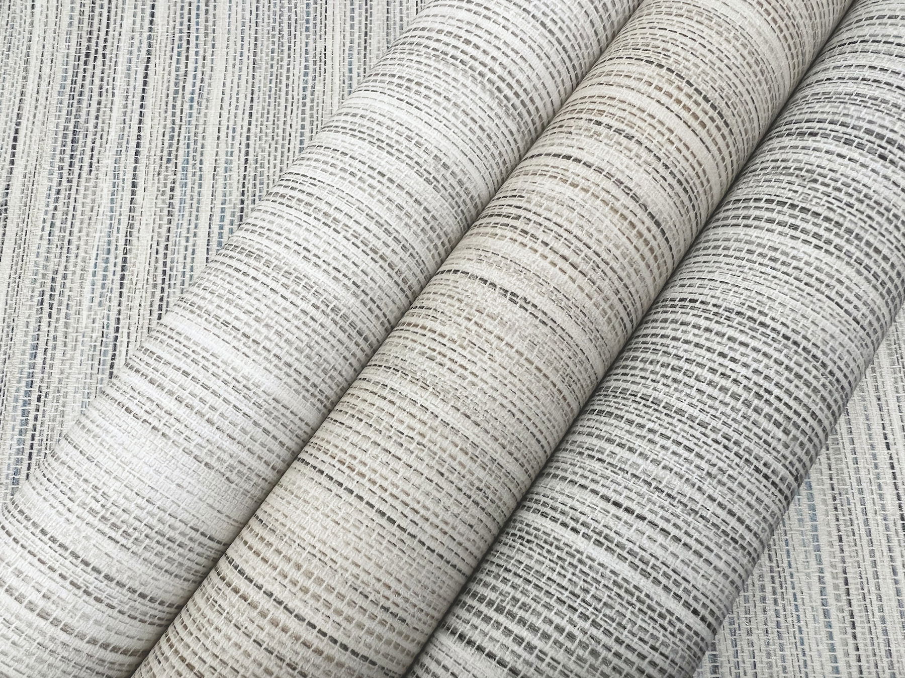 Cattail Weave Brown Peel & Stick Wallpaper large image 