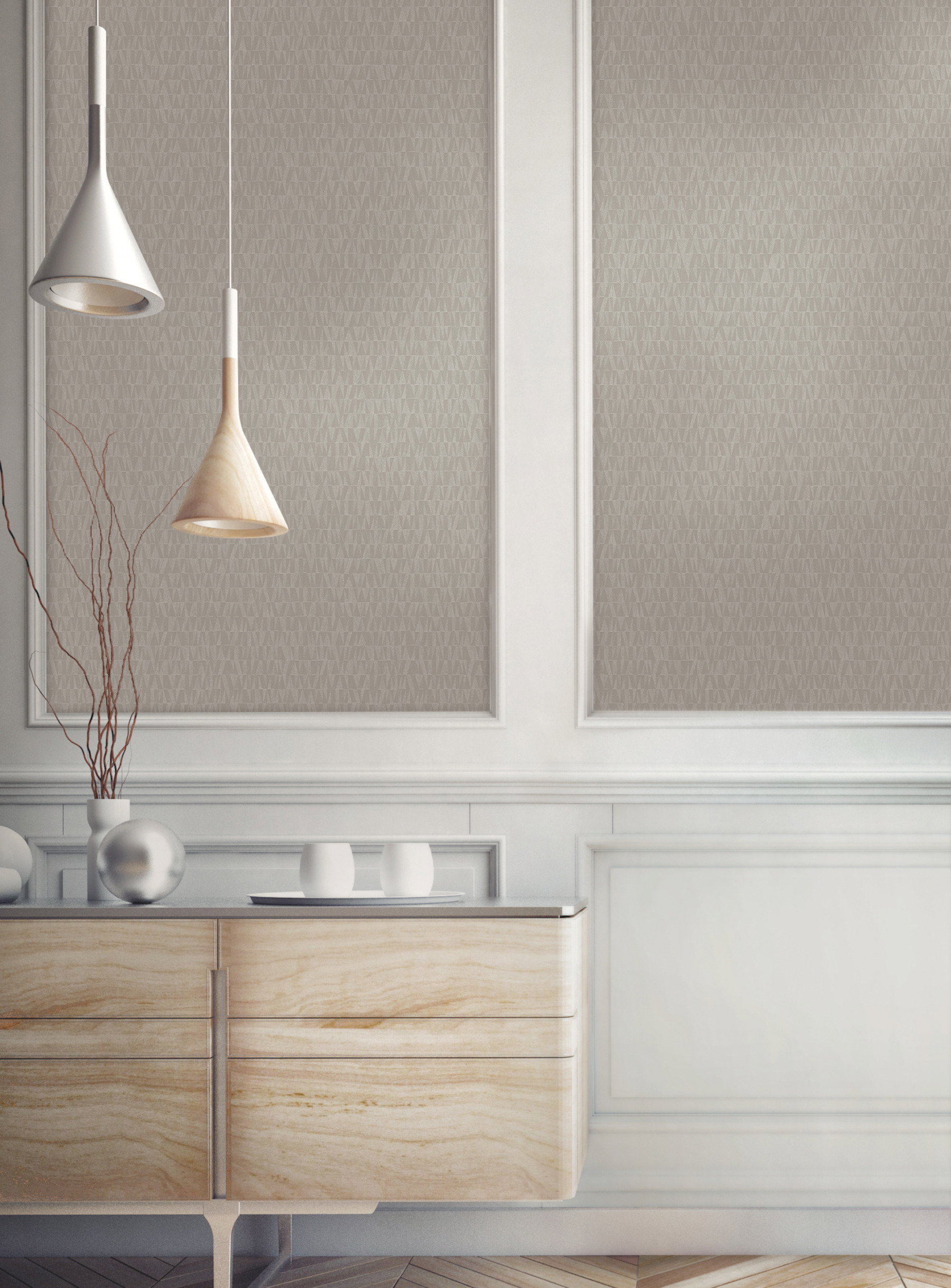 Frost Black Wallpaper, by York Wall, 27' length x 2'3" width x 0.02" depth View 4