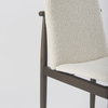 Cavett Curved Back Dining Side Chair | Cream Boucle with Dark Wood, Dining Chair by Mercana, 18" length x 25" width x 33.46" height thumbnail 12
