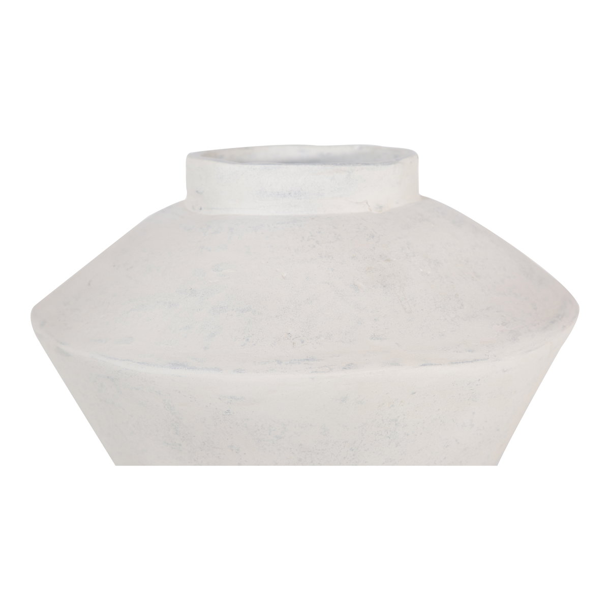 Raja Large Decorative Vessel Beige, Vase by Moe's Home, 18" width x 14" height x 18" depth View 4