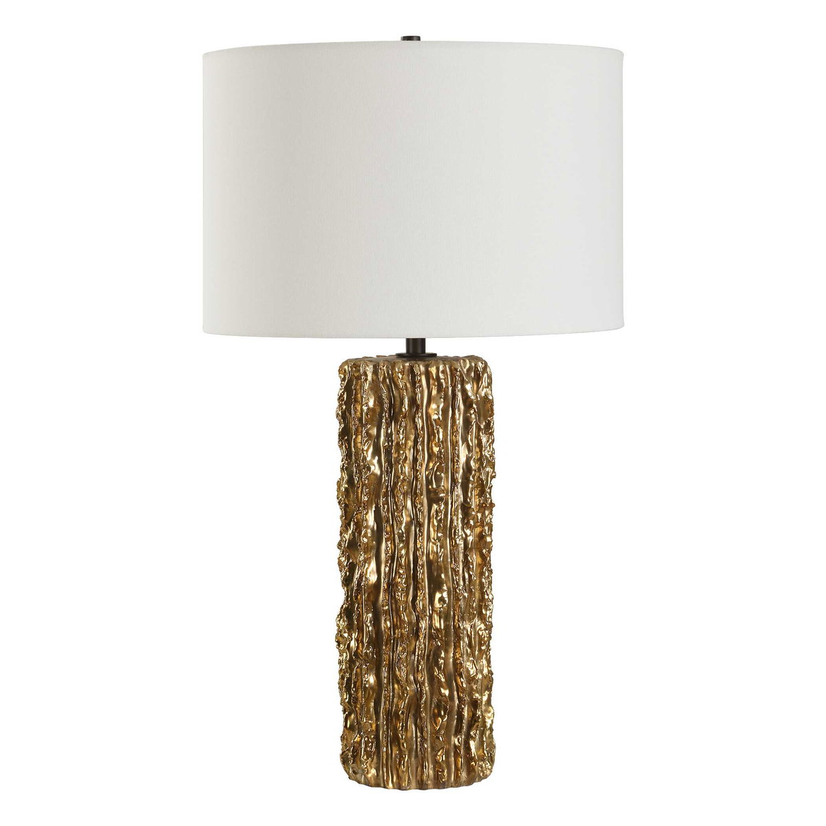 Echo Golden Table Lamp, by Uttermost, 16" width x 27.75" height x 16" depth View 3