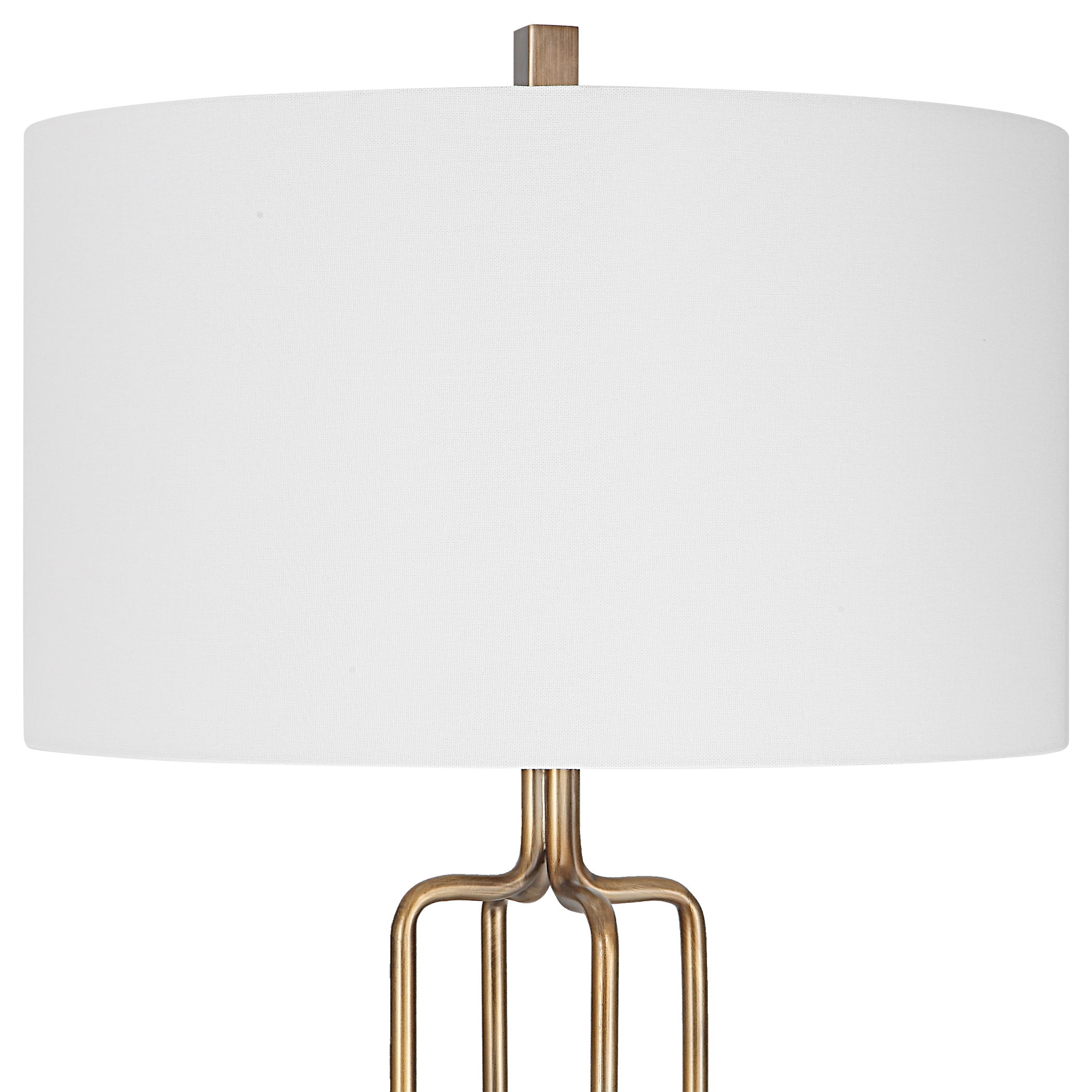 Link Brushed Gold Floor Lamp large image 