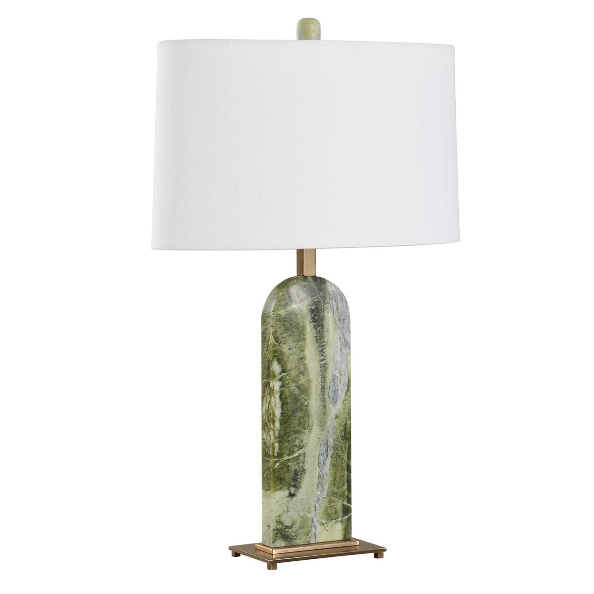 Moorea Green Marble Table Lamp, by Uttermost, 18" width x 28.25" height x 10" depth View 5