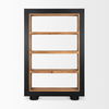Tabor Natural Wood with Black Oak Frame Bookcase thumbnail 6