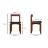 Daifuku Dining Chair Brown – Set Of Two, by Moe's Home, 22" width x 31.5" height x 20.55" depth thumbnail 12