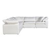 Terra Condo Classic L-shaped Modular Sectional Cream White thumbnail 1